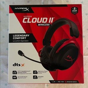 HyperX Cloud II Wireless Headset - Black and Red